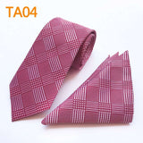 55 Style Silk Neck Ties & Pocket Square Hanky Suit Set - Tania's Online Closet, LLC