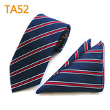 55 Style Silk Neck Ties & Pocket Square Hanky Suit Set - Tania's Online Closet, LLC