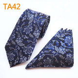 55 Style Silk Neck Ties & Pocket Square Hanky Suit Set - Tania's Online Closet, LLC