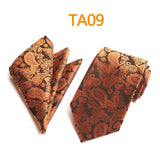 55 Style Silk Neck Ties & Pocket Square Hanky Suit Set - Tania's Online Closet, LLC