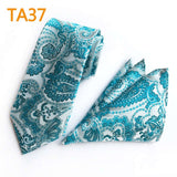 55 Style Silk Neck Ties & Pocket Square Hanky Suit Set - Tania's Online Closet, LLC
