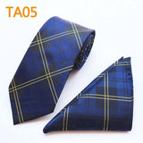 55 Style Silk Neck Ties & Pocket Square Hanky Suit Set - Tania's Online Closet, LLC