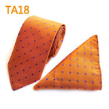 55 Style Silk Neck Ties & Pocket Square Hanky Suit Set - Tania's Online Closet, LLC
