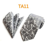 55 Style Silk Neck Ties & Pocket Square Hanky Suit Set - Tania's Online Closet, LLC