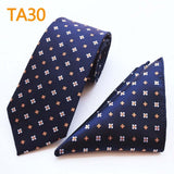 55 Style Silk Neck Ties & Pocket Square Hanky Suit Set - Tania's Online Closet, LLC