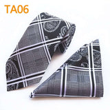 55 Style Silk Neck Ties & Pocket Square Hanky Suit Set - Tania's Online Closet, LLC
