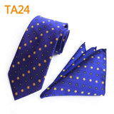 55 Style Silk Neck Ties & Pocket Square Hanky Suit Set - Tania's Online Closet, LLC