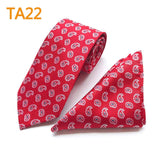 55 Style Silk Neck Ties & Pocket Square Hanky Suit Set - Tania's Online Closet, LLC