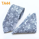 55 Style Silk Neck Ties & Pocket Square Hanky Suit Set - Tania's Online Closet, LLC