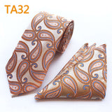 55 Style Silk Neck Ties & Pocket Square Hanky Suit Set - Tania's Online Closet, LLC