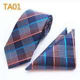 55 Style Silk Neck Ties & Pocket Square Hanky Suit Set - Tania's Online Closet, LLC