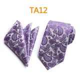55 Style Silk Neck Ties & Pocket Square Hanky Suit Set - Tania's Online Closet, LLC