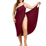 Women Sexy Beach V-Neck Sling Summer Cover Up Wrap  Dresses- Plus Size - Tania's Online Closet, LLC