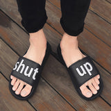 Men Beach Sandals Black White Flip Flops Men - Tania's Online Closet, LLC