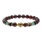 Amader Charm Buddha & Evil Eye 8mm Elastic Round Bright Black Stone Chakra Bracelets - Tania's Online Closet, LLC