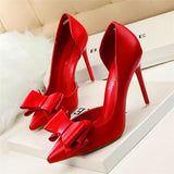 Women pumps sweet bowknot side women heels - Tania's Online Closet, LLC