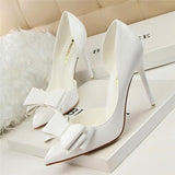 Women pumps sweet bowknot side women heels - Tania's Online Closet, LLC