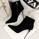 Pointed Toe Women Ankle Boots Suede  Stiletto High-heel Boots - Tania's Online Closet, LLC