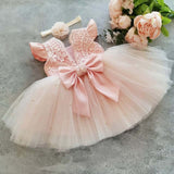 Baby Girl Dress Cute Bow Newborn Princess Dresses - Tania's Online Closet, LLC