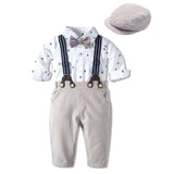 Baby Suits Boy Clothes Romper + Vest + Hat Formal Outfit - Tania's Online Closet, LLC