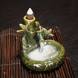 Backflow Incense Burner Waterfall Incense Cone Sticks Holder Home Decor - Tania's Online Closet, LLC