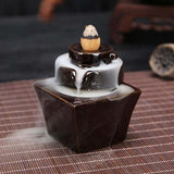 Backflow Incense Burner Waterfall Incense Cone Sticks Holder Home Decor - Tania's Online Closet, LLC