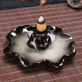 Backflow Incense Burner Waterfall Incense Cone Sticks Holder Home Decor - Tania's Online Closet, LLC