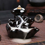 Backflow Incense Burner Waterfall Incense Cone Sticks Holder Home Decor - Tania's Online Closet, LLC