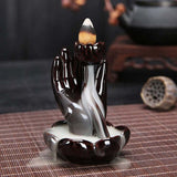 Backflow Incense Burner Waterfall Incense Cone Sticks Holder Home Decor - Tania's Online Closet, LLC