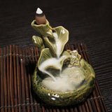 Backflow Incense Burner Waterfall Incense Cone Sticks Holder Home Decor - Tania's Online Closet, LLC