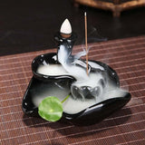 Backflow Incense Burner Waterfall Incense Cone Sticks Holder Home Decor - Tania's Online Closet, LLC