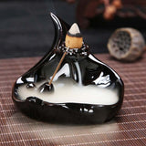 Backflow Incense Burner Waterfall Incense Cone Sticks Holder Home Decor - Tania's Online Closet, LLC
