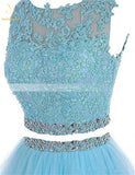 Bealegantom 2021 Black Two Piece Tulle Short Graduation Homecoming Dresses For Juniors - Tania's Online Closet, LLC