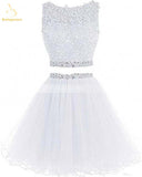 Bealegantom 2021 Black Two Piece Tulle Short Graduation Homecoming Dresses For Juniors - Tania's Online Closet, LLC