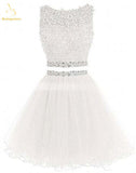 Bealegantom 2021 Black Two Piece Tulle Short Graduation Homecoming Dresses For Juniors - Tania's Online Closet, LLC