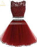 Bealegantom 2021 Black Two Piece Tulle Short Graduation Homecoming Dresses For Juniors - Tania's Online Closet, LLC