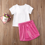 CANIS Summer Toddler kids Baby Girl Short Sleeve 3D Flower Fashion Outfits 2021 - Tania's Online Closet, LLC