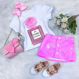 CANIS Summer Toddler kids Baby Girl Short Sleeve 3D Flower Fashion Outfits 2021 - Tania's Online Closet, LLC