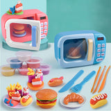 Children PretendSimulation Small Appliances Microwave Oven Tableware Kitchen Cooking Utensils Toys - Tania's Online Closet, LLC
