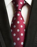 Classic 8cm Ties for Man 100% Silk Tie Luxury Tie for Men - Tania's Online Closet, LLC