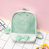Clear Transparent Backpacks Bow-knot Bags School Bags - Tania's Online Closet, LLC