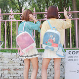 Clear Transparent Backpacks Bow-knot Bags School Bags - Tania's Online Closet, LLC