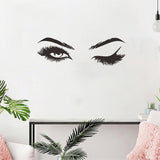 Creative Pretty eyelashes Wall decal Girl room wallpaper Mural - Tania's Online Closet, LLC