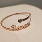 Double Layer Nameplate Bangle Personalized Custom Cuff Bangles - Tania's Online Closet, LLC