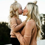 Mother Daughter Matching  Off Shoulder Blouse Sweater - Tania's Online Closet, LLC