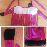 Plus Size Bikini Set Women Swimsuit Retro Push Up Tassel High Waist - Tania's Online Closet, LLC