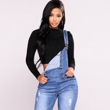 Jeans overall Female Hole Slimming Washed Denim skinny Jeans - Tania's Online Closet, LLC
