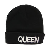 Unisex Hat Letter KING QUEEN Print Couple Cap Beanies - Tania's Online Closet, LLC