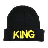 Unisex Hat Letter KING QUEEN Print Couple Cap Beanies - Tania's Online Closet, LLC