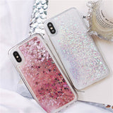 For Samsung Galaxy Love Heart Stars Liquid Sand Quicksand Glitter Case With Sparkles Cover - Tania's Online Closet, LLC